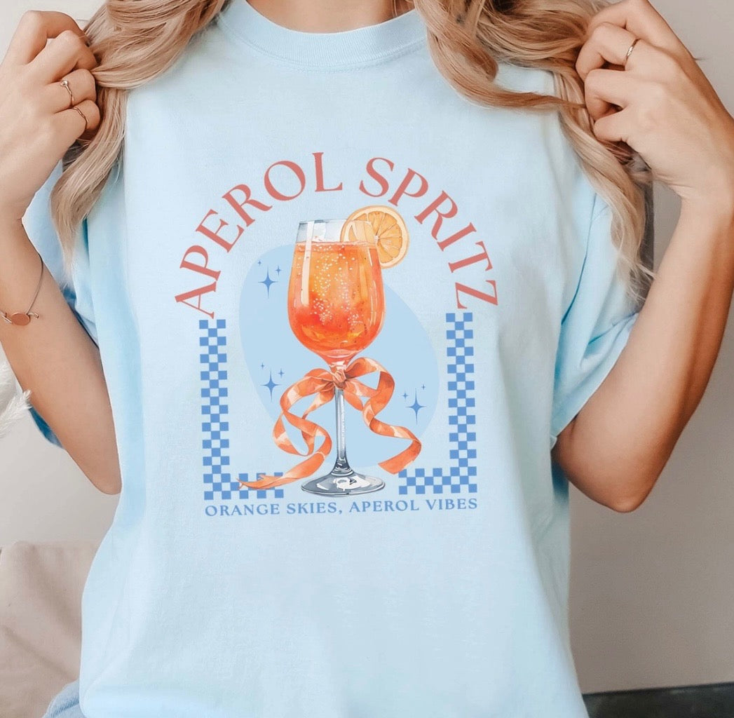 Blue Aperol Spritz Comfort Colors Tee