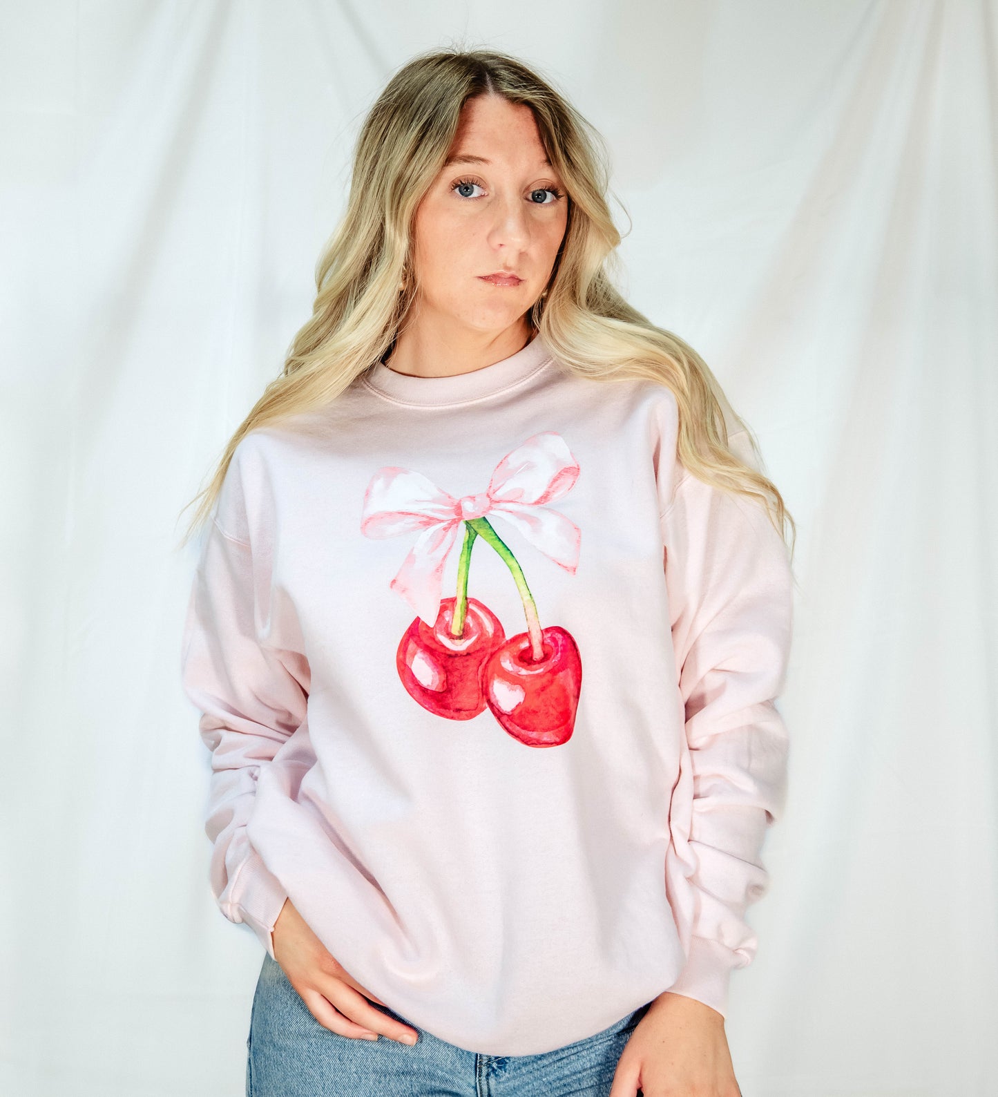 Cherry Bow Crewneck