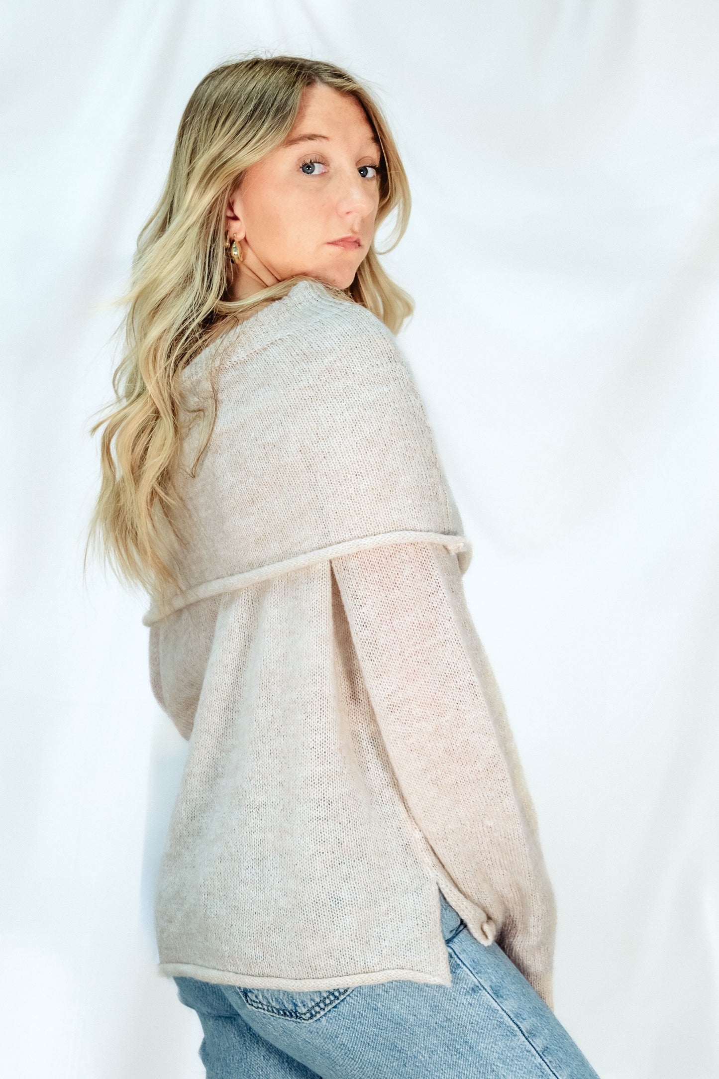 Lightweight Knit Off- Shoulder Sweater