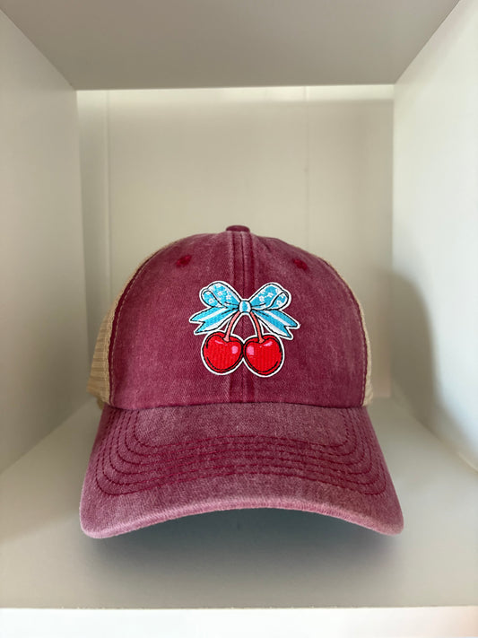 Patriotic Cherry Baseball Cap
