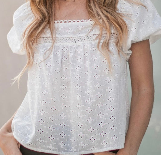 Margot Eyelet Top