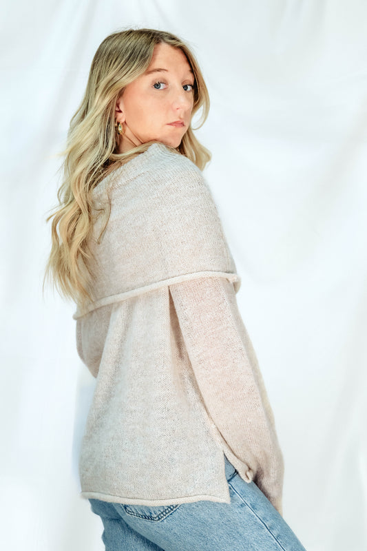 Lightweight Knit Off- Shoulder Sweater