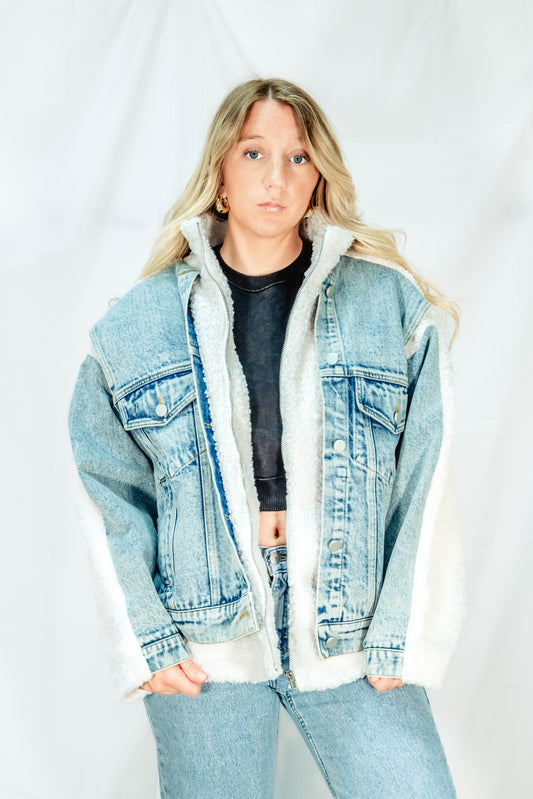 Denim Sherpa Jacket
