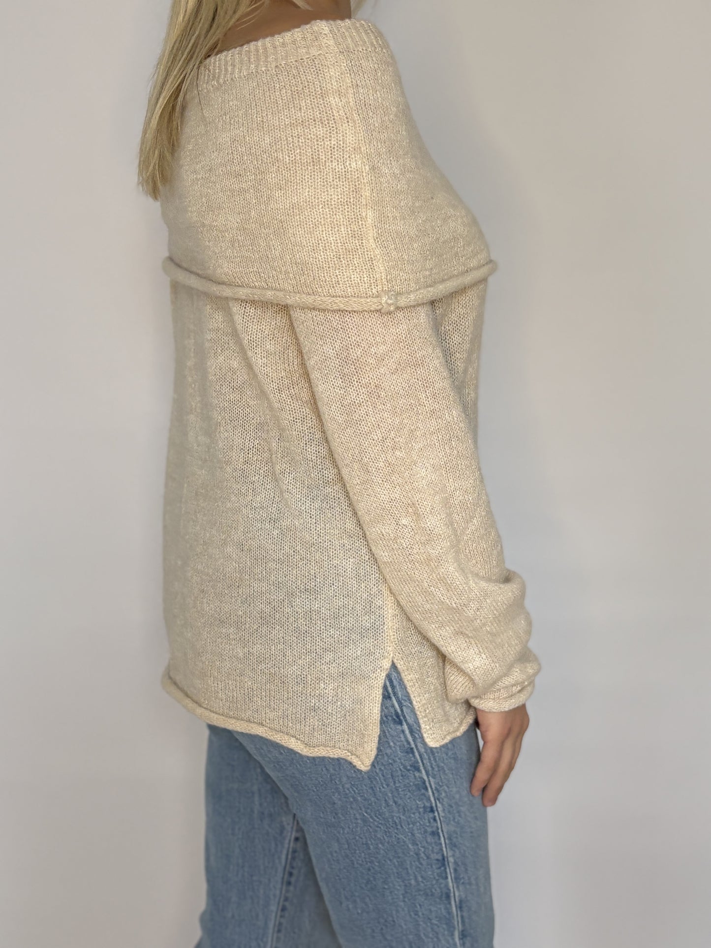 Lightweight Knit Off- Shoulder Sweater