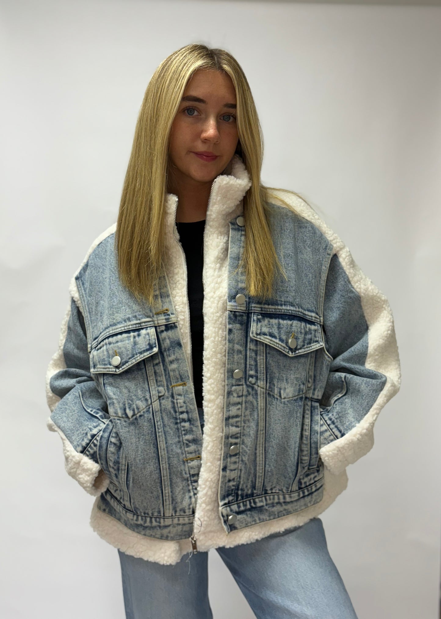 Denim Sherpa Jacket