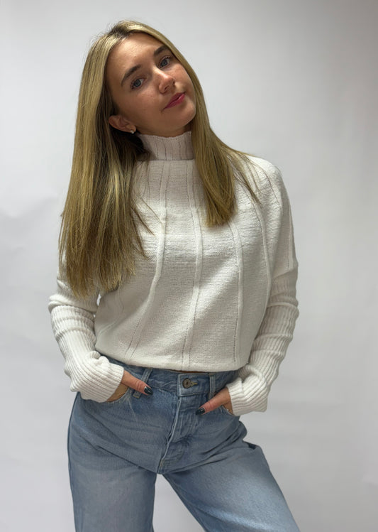 Soft Pleated Crew Neck Top