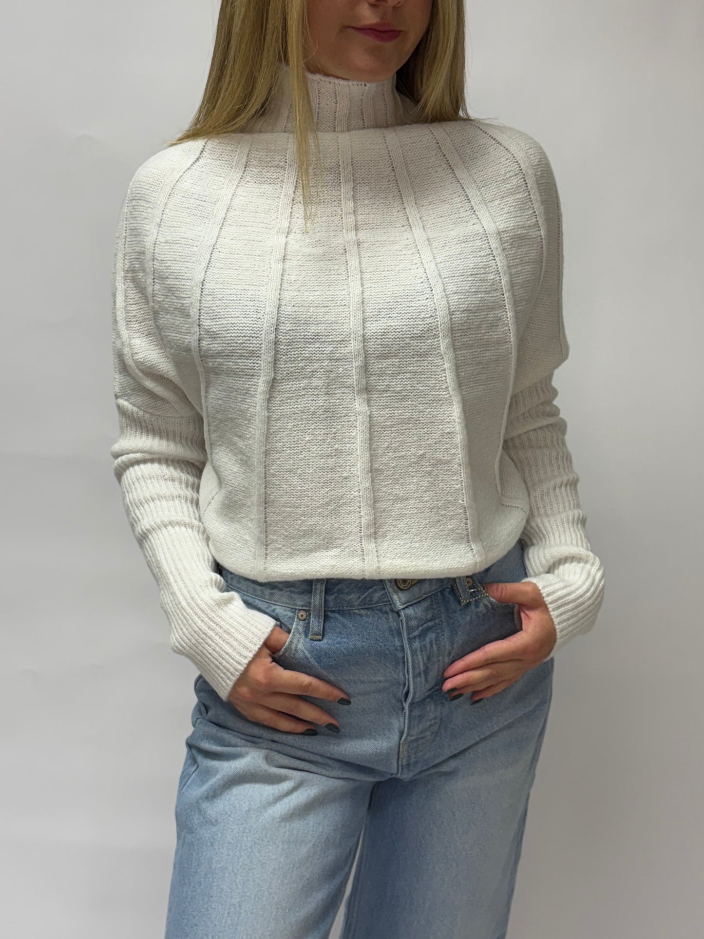 Soft Pleated Crew Neck Top